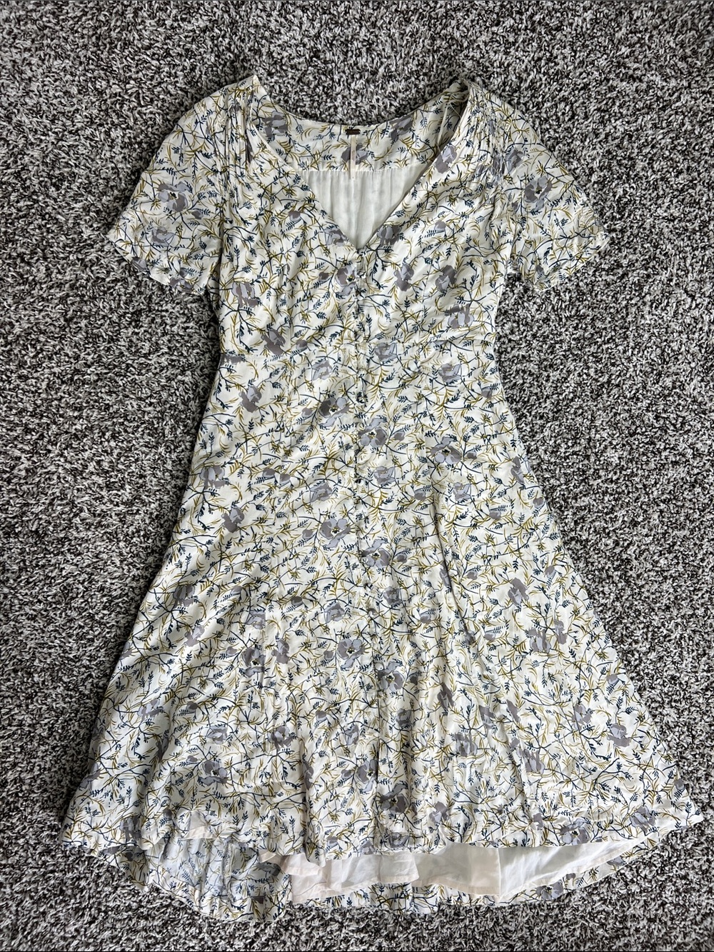Free People Blue and White floral midi dress